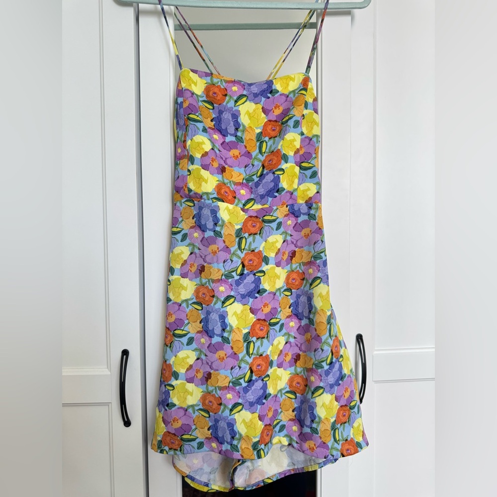 Zara Floral Dress Skort with Multicolor Design